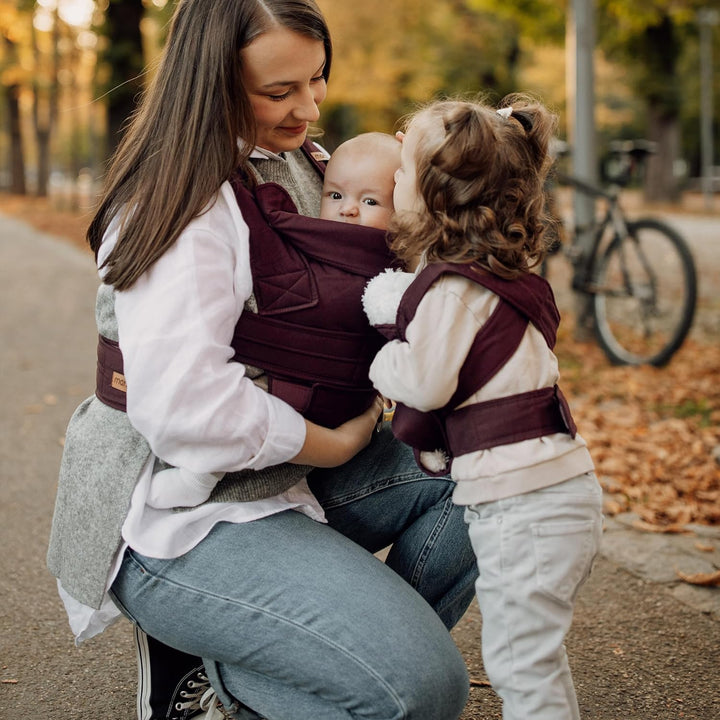 marsupi Babytrage - Neugeborene von der Geburt bis zu 15 kg - Baby Erstaustattung - Klett-Verschluss