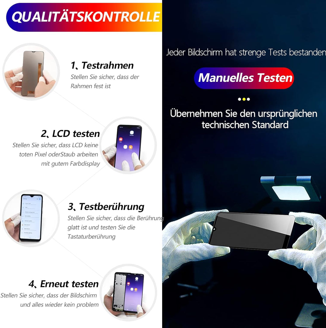 RongZy Kompatibel mit Xiaomi Redmi 12C Ersatz Bildschirm LCD Display und Touchscreen-Digitizer mit W