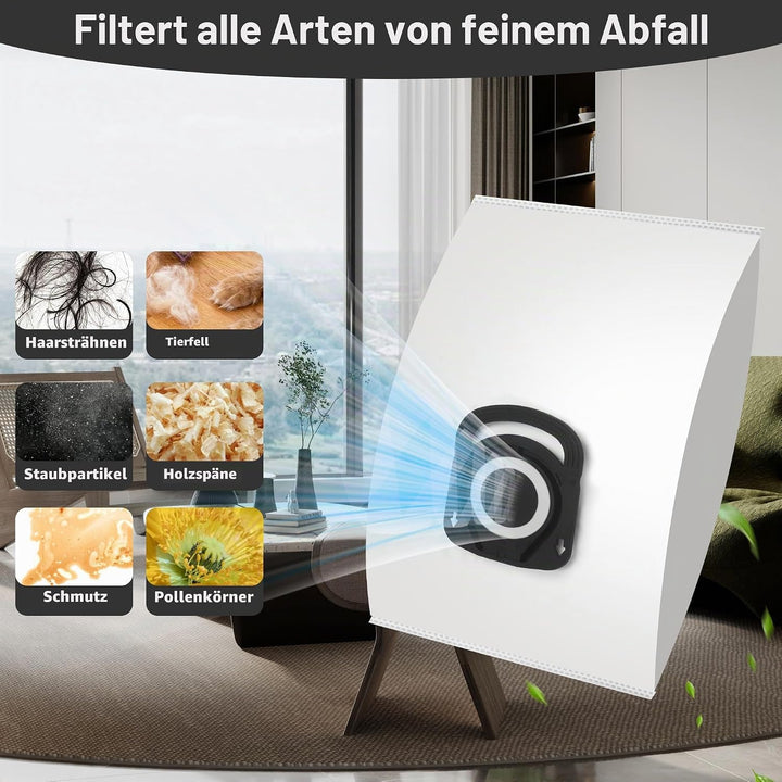 10 Stück Staubsaugerbeutel für Rowenta Hygiene + ZR200720/ ZR200520, ZR200920 für Compact Power, Pow