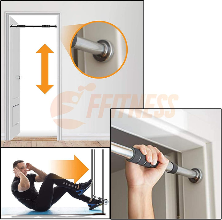 FFitness FSMDK821 | 1 Stange | Klimmzuggerät für die Wand mit 2-Way Stange aus Edelstahl für KörperC