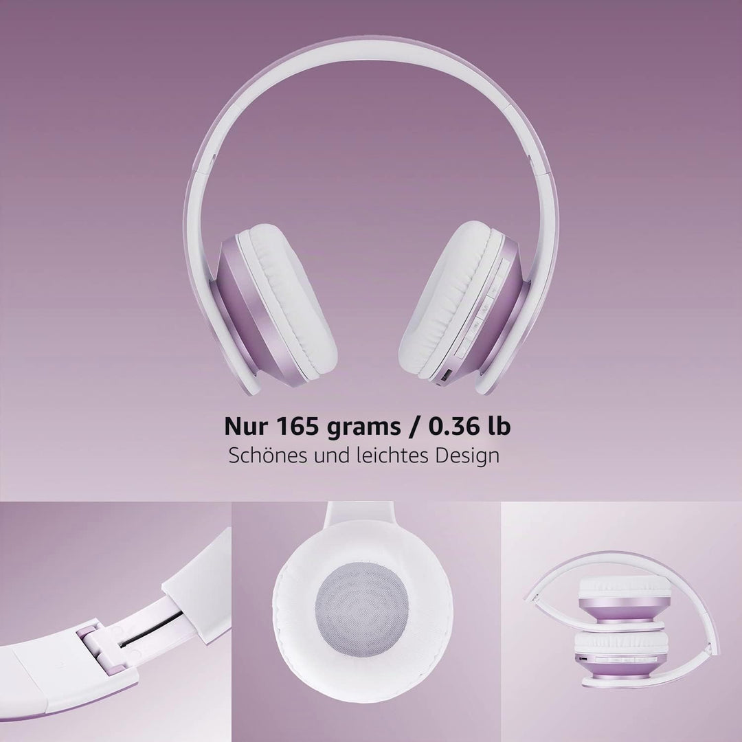 PowerLocus Bluetooth Kopfhörer Over Ear, Wireless Bluetooth Kopfhörer Faltbar Kabellose On Ear Ohrhö