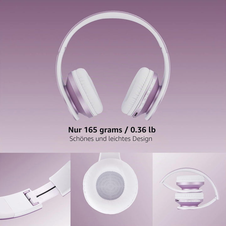 PowerLocus Bluetooth Kopfhörer Over Ear, Wireless Bluetooth Kopfhörer Faltbar Kabellose On Ear Ohrhö