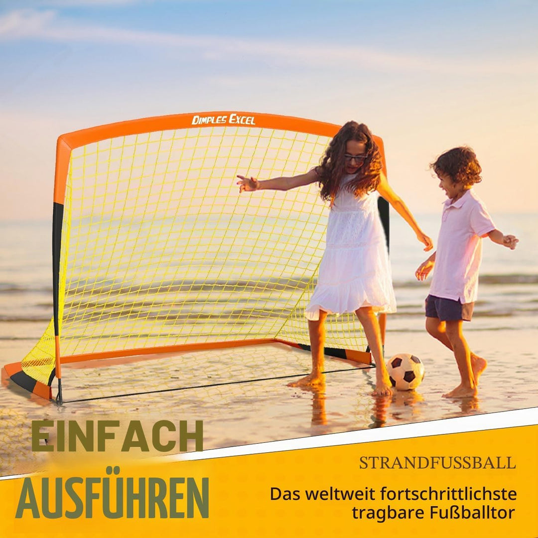 Dimples Excel Pop-Up Fussballtor – Faltbar für Kinder | 1er oder 2er Set in 120x90 / 152x110 / 213x1
