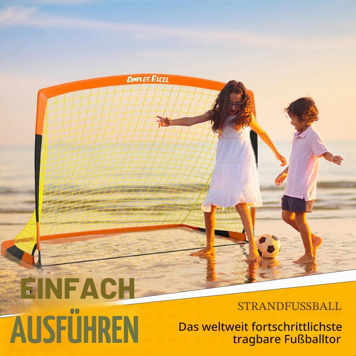 Dimples Excel Pop-Up Fussballtor – Faltbar für Kinder | 1er oder 2er Set in 120x90 / 152x110 / 213x1