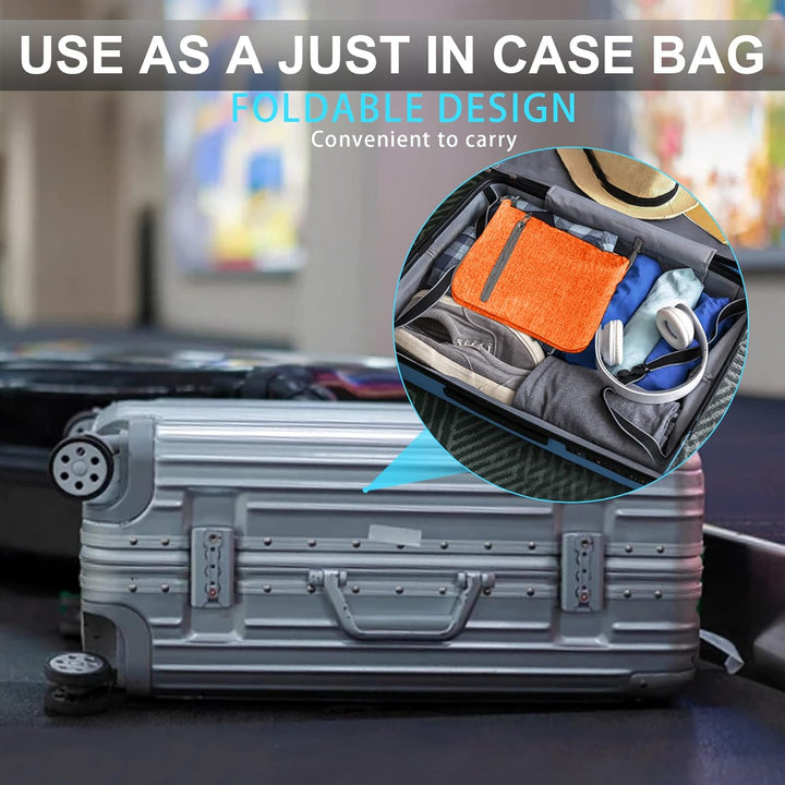 Vomgomfom 85L Reisetasche mit Schuhfach, Grosse Falttasche für Camping, Reisen, Fitness, Orange J Or