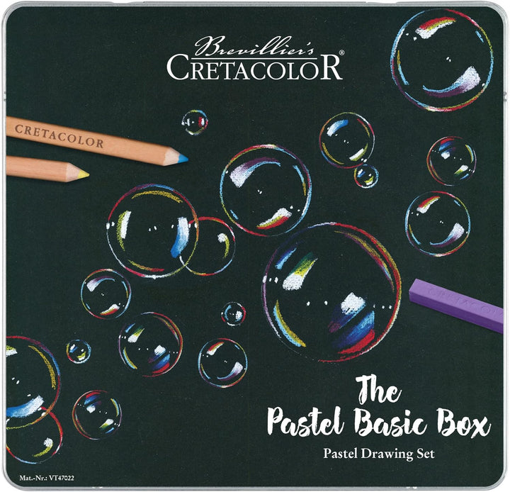 CRETACOLOR Basic Box Pastell-Zeichen-Set, mehrfarbig