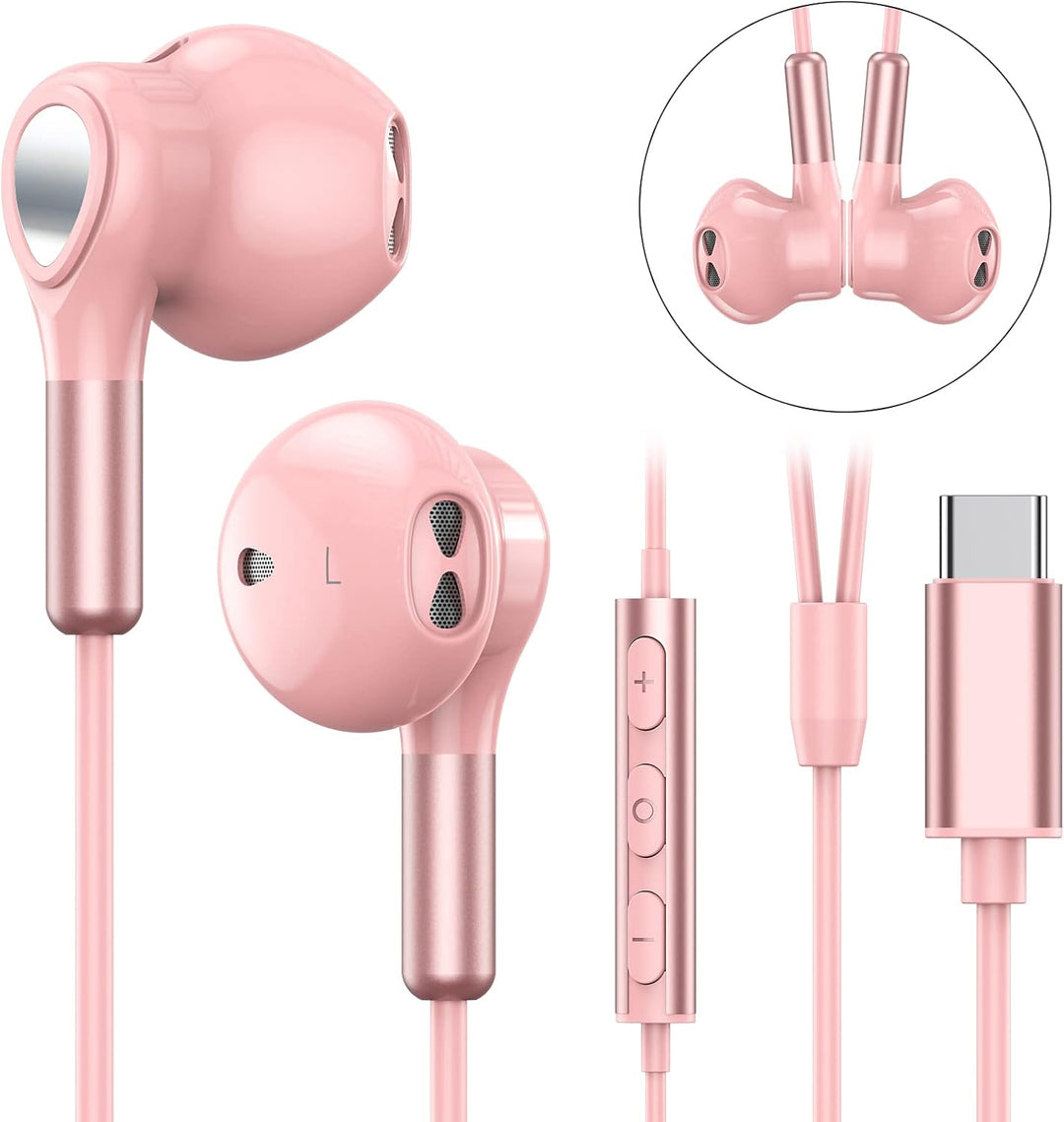 USB C Kopfhörer für Samsung Galaxy S24 S23 Ultra S22 S21 FE S20 A53 A54 USB C Kopfhörer mit Mikrofon