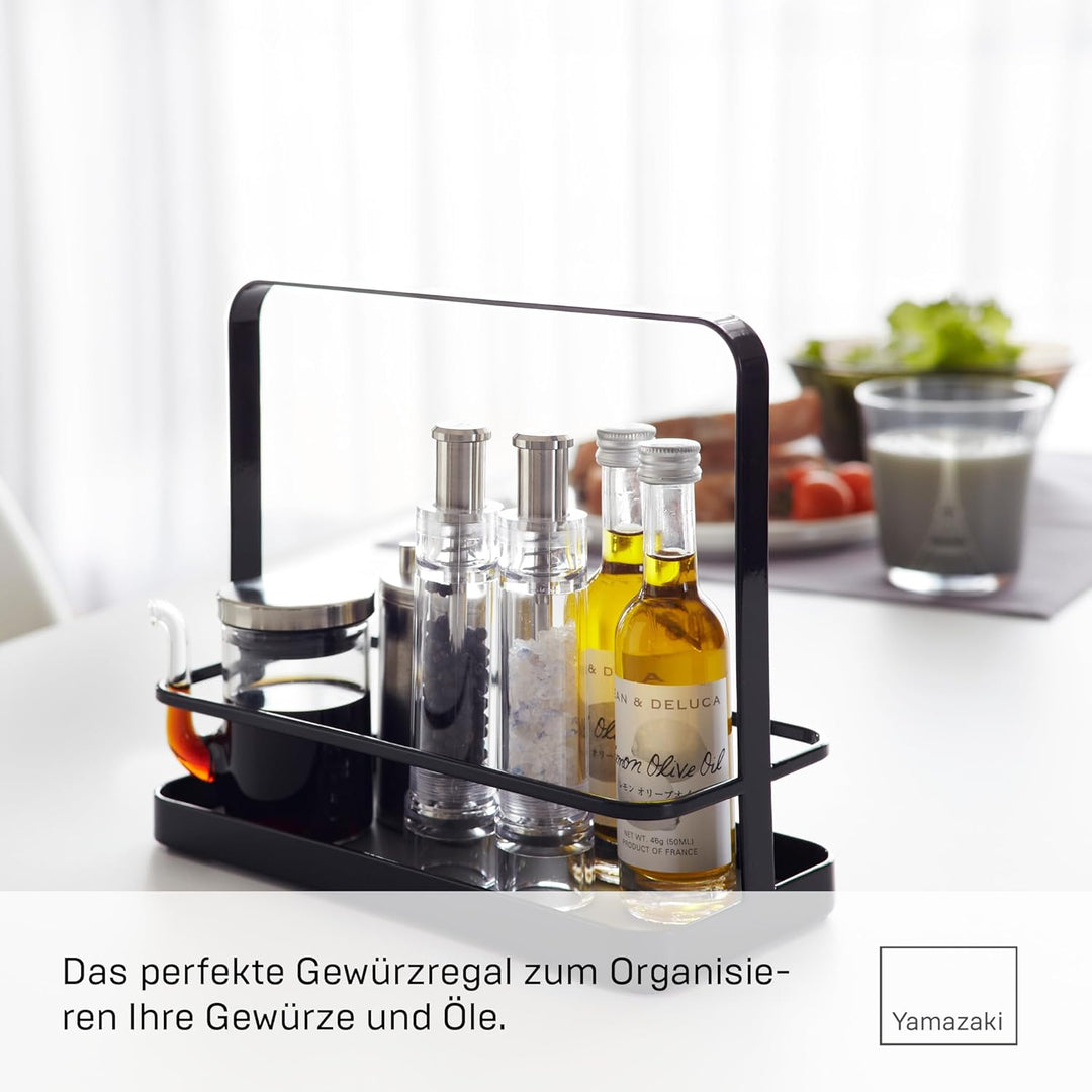 YAMAZAKI Tower Menage, Stahl, Schwarz, One, Schwarz, Single