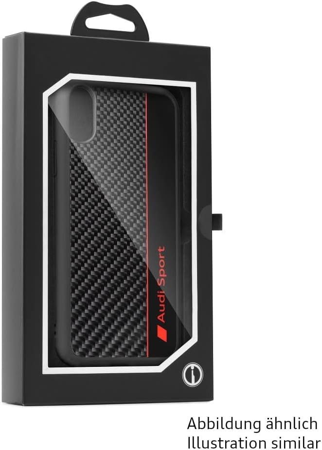 Audi Sport Handyhülle - Kompatibel mit iPhone 13 Mini - Stossabsorbierende Hülle mit Carbon - mit pr