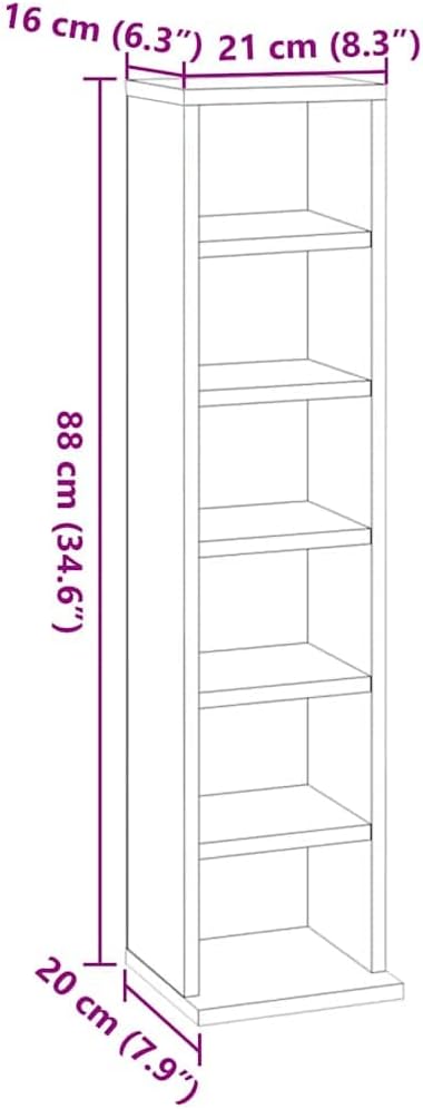 vidaXL CD Regal Ständer Aufbewahrung Standregal Medienregal Bücherregal Büroregal Dekoregal Aktenreg