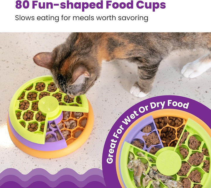 Catstages Nina Ottosson Lickin' Layers Antischlingnapf Katze & Leckerli-Spender - All-in-One Slow Fe
