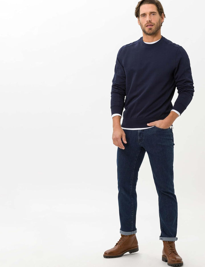 BRAX Herren Style Cadiz Masterpiece Five-Pocket Jeans 34W / 34L Dark Blue Used, 34W / 34L Dark Blue