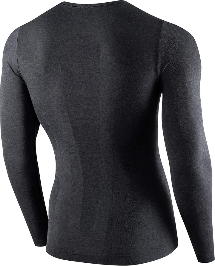 BRUBECK Herren Langarmshirt | Atmungsaktiv | Thermo | Winter-Sport | Outdoor | Oberteil | Funktionsu