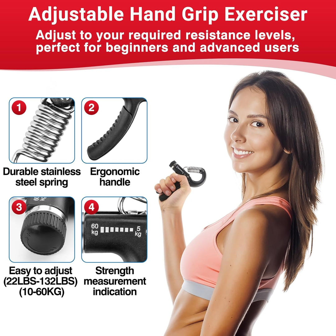 Griffstärke-Tester & -Trainer von Tilcore - Wiederaufladbarer Handgelenkdynamometer mit Handgelenkve
