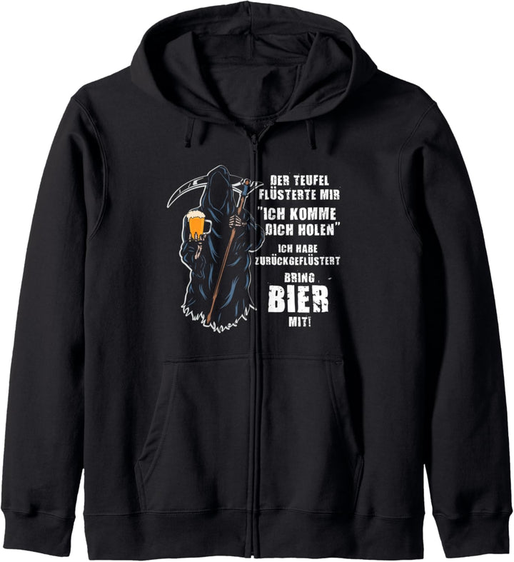 Der Teufel Flüsterte Mir Ich Komme Dich Holen Bring Bier Mit Kapuzenjacke