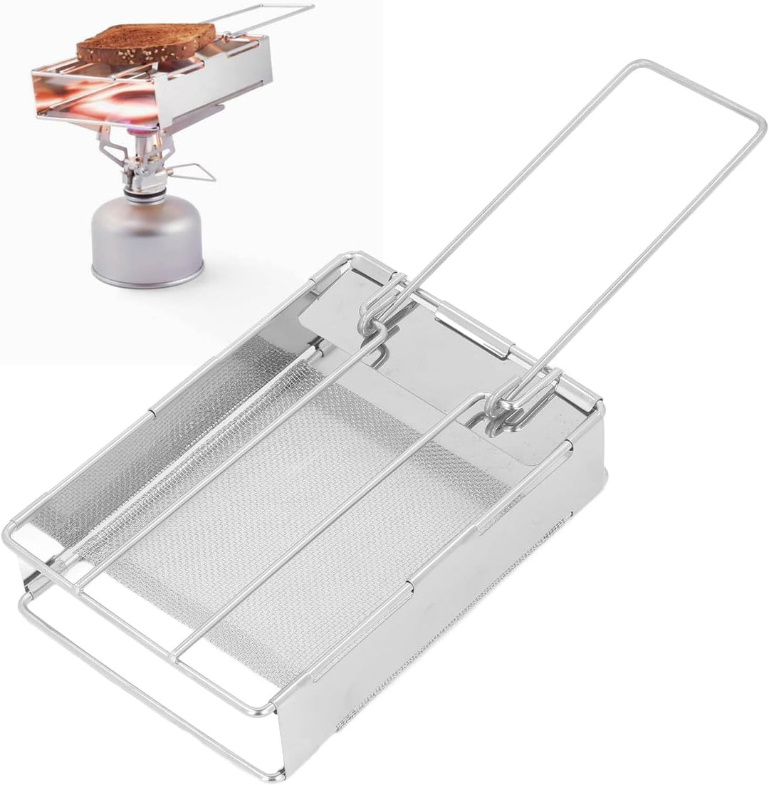 Faltbarer Toaster aus Edelstahl, vielseitiger Mini-Toaster für Brot und Wurst, ideal für Camping und