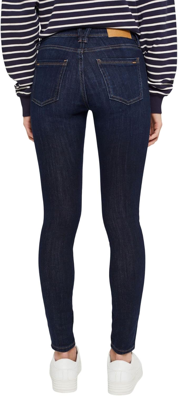 ESPRIT Damen Slim Low Jeans, 25W / 34L 901/Blue Dark Wash - New