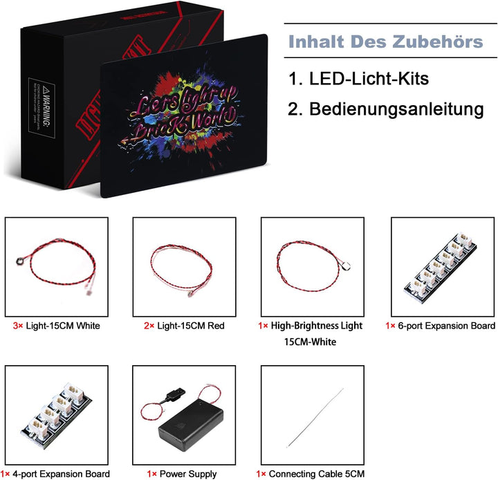 Led Licht Set für Lego Eiswagen, Dekorationsbeleuchtungsset für Lego 60253 City Great Vehicles Eiswa