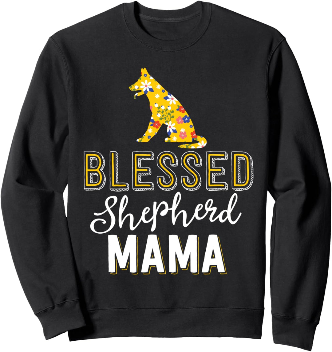 Floral Dog Mom Shirts Blessed German Shepherd Mama Sweatshirt
