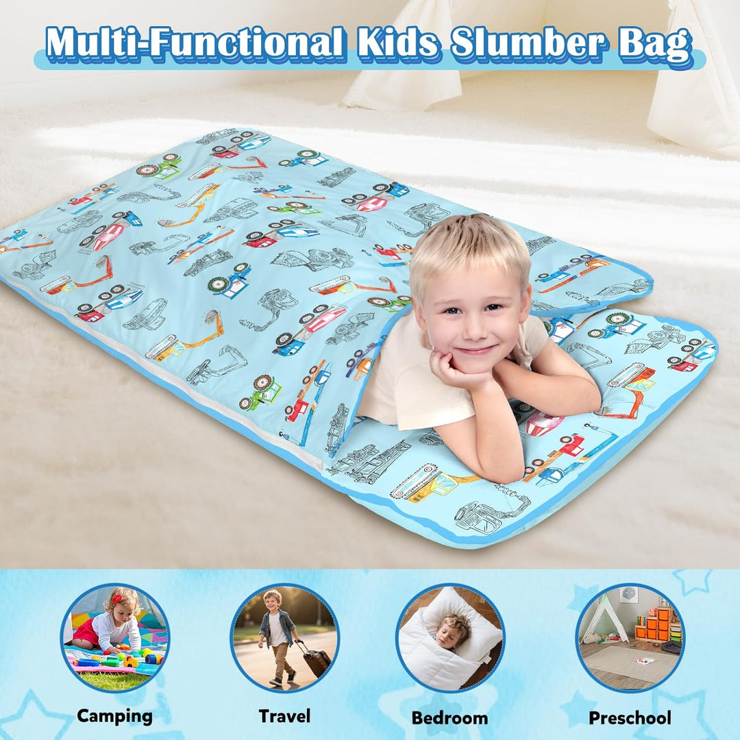 Schlafsack Kinder,Warm Kinderschlafsack mit Kissen Abnehmbar und Decke für Mädchen Jungen, Faltbare
