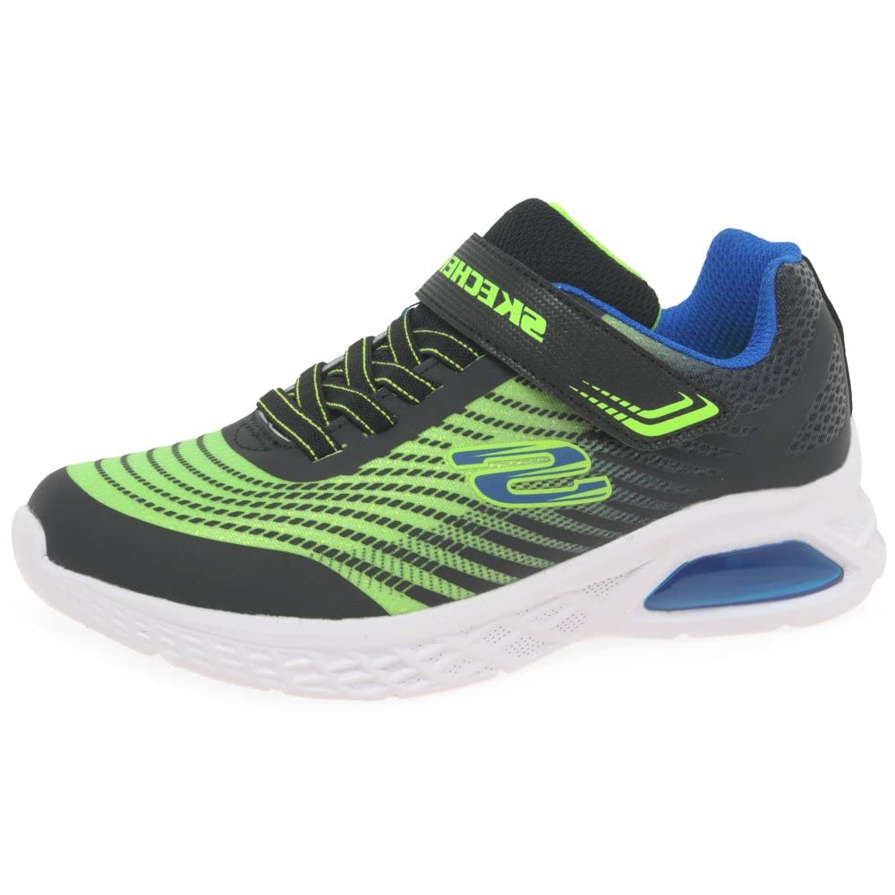 Skechers Jungen 403930l Bblm Sneaker 27 EU Black Synthetic Lime Textile Blue Trim, 27 EU Black Synth