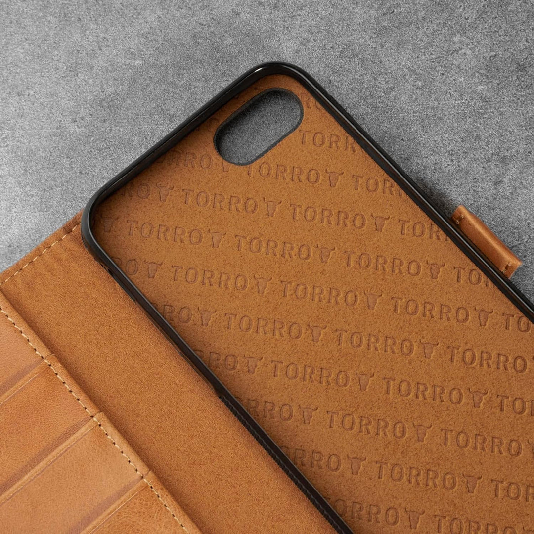 TORRO Hülle kompatibel mit iPhone SE 2022/2020 und iPhone 7/8 – Premium Leder Hülle mit Standfunktio