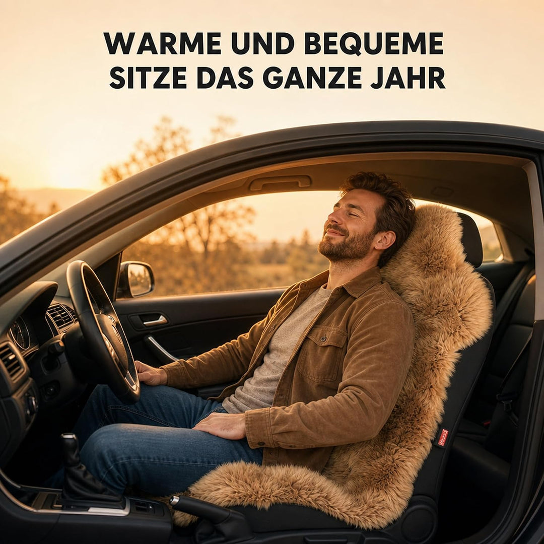 Leibersperger Felle Hochwertige Autofell Sitzauflage Stoffsitz – Geeignet für Jede Jahreszeit - Beso