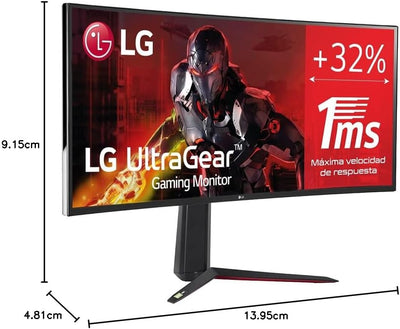 LG 38GN950-B 95,25 cm (37,5 Zoll) Curved UWQHD UltraGear Gaming Monitor (UltraWide, Nano IPS-Panel m