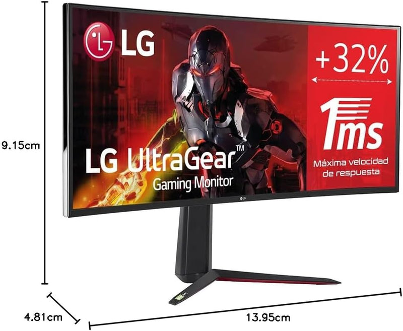 LG 38GN950-B 95,25 cm (37,5 Zoll) Curved UWQHD UltraGear Gaming Monitor (UltraWide, Nano IPS-Panel m