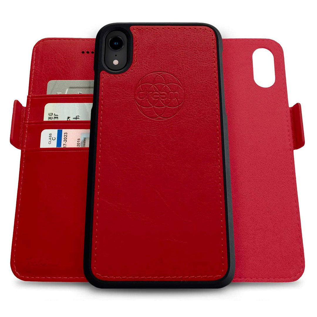 Dreem Fibonacci 2in1 Handyhülle Flipcase für iPhone XR | Magnetisches iPhone Case | TPU Etui Lederhü
