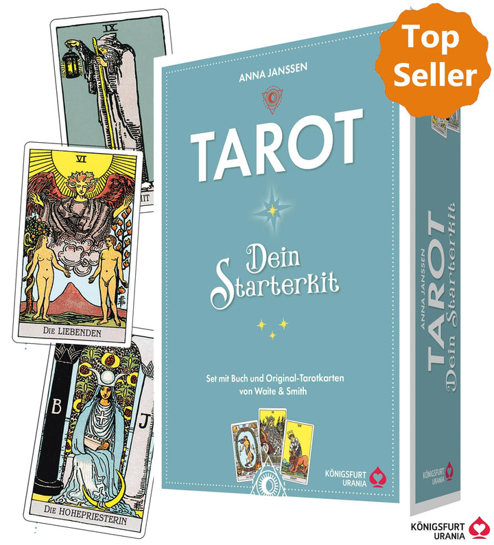 TAROT - Dein Starterkit: 78 Karten mit Buch (Tarotkarten legen lernen, Tarotkarten mit Buch für Anfä