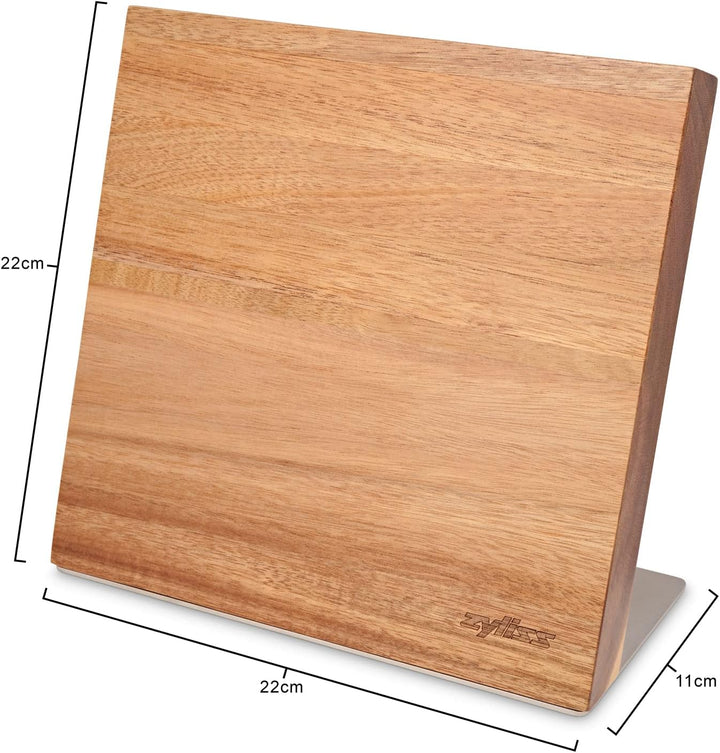 Zyliss E920281 Magnetischer Messerblock, Braun, Holz, Flexible Küchenmesseraufbewahrung magnetisch f