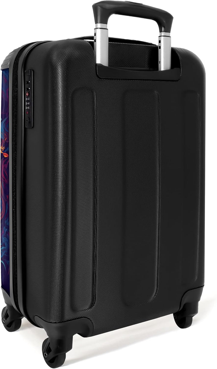 NoBoringSuitcases.com® Koffer Handgepäck Trolley Rollkoffer Kleine Reisekoffer mit 4 Rollen - Totenk