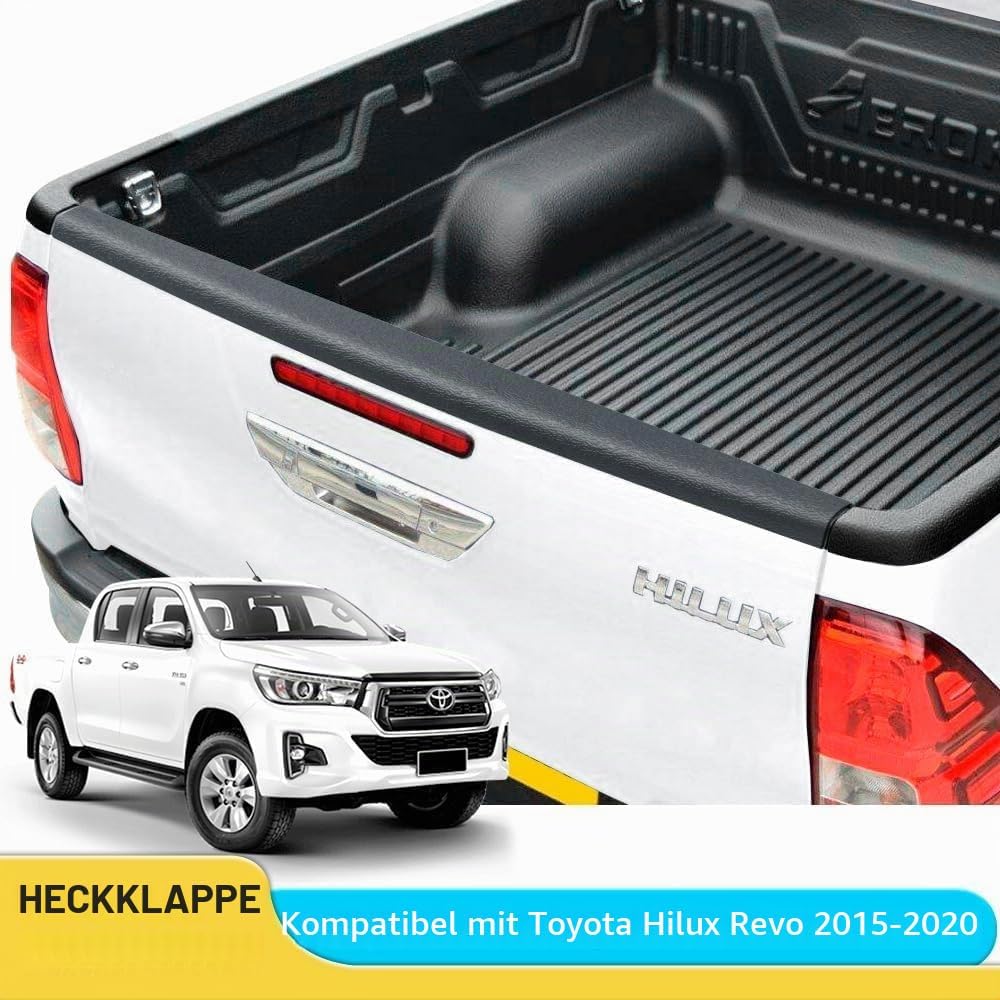 JHCHAN Heckklappenschutz Ladekantenschutz Stossstangenschutz für Toyota Hilux 2015-2020 Invincible G