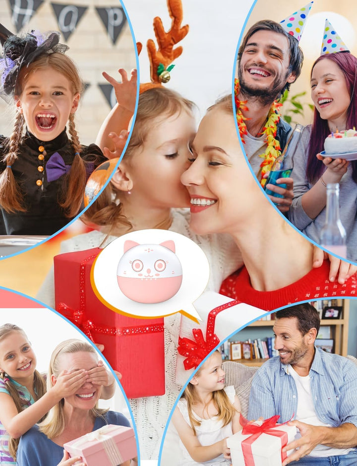 Togetface Pinke Ohrstöpsel, süsse Kitty Cat Bluetooth 5.0 Ohrstöpsel mit Mikrofon, 32 Stunden Spielz