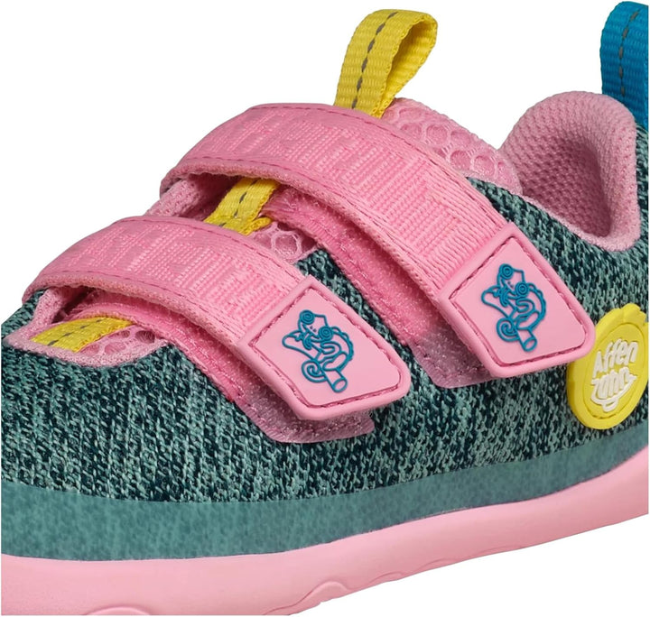 Affenzahn Halbschuh Knit Happy mit Klettverschluss, Vegan, rutschfest, Flexibel, Reflektierend, beso