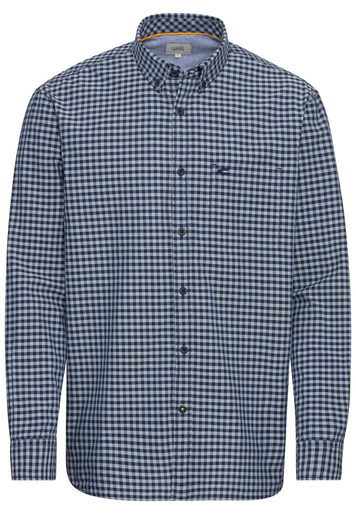 camel active Herren Freizeithemd S Night Blue, S Night Blue