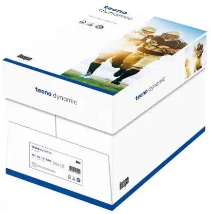 inapa Drucker-/ Multifunktionspapier tecno Dynamic: 80 g/m², A4, 2.500 Blatt ungeriest, weiss