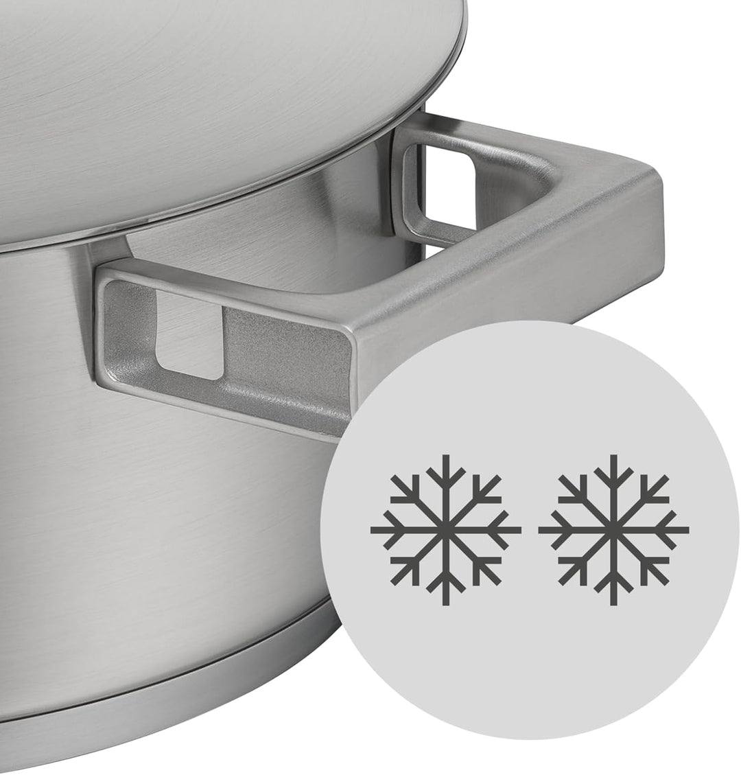WMF Ultimate Cool Kochtopf klein 24 cm, Edelstahldeckel, Bratentopf Induktion 4,1l, Cromargan Edelst