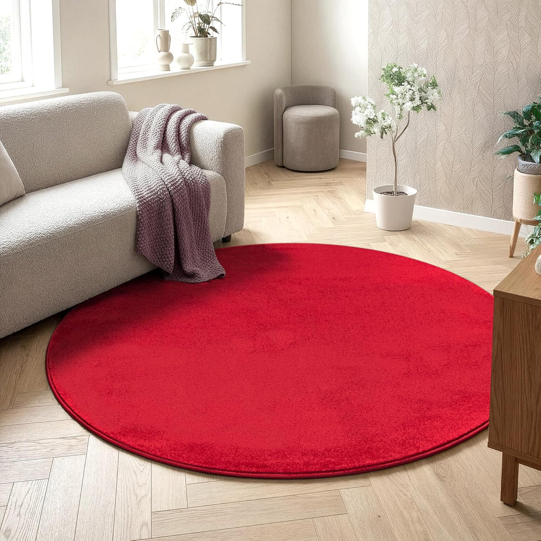 SANAT Kurzflor Teppich Wohnzimmer - Uni Modern Teppiche fürs Schlafzimmer, Arbeitszimmer, Büro, Flur