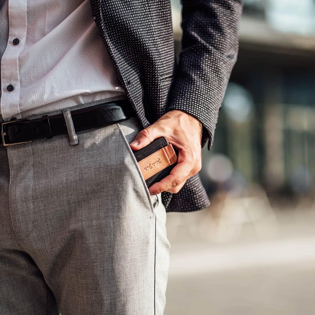 Jaimie Jacobs Nano Boy Mini Wallet, Mini Geldbörse aus Textil, Kleiner Geldbeutel, Slim Wallet mit Z