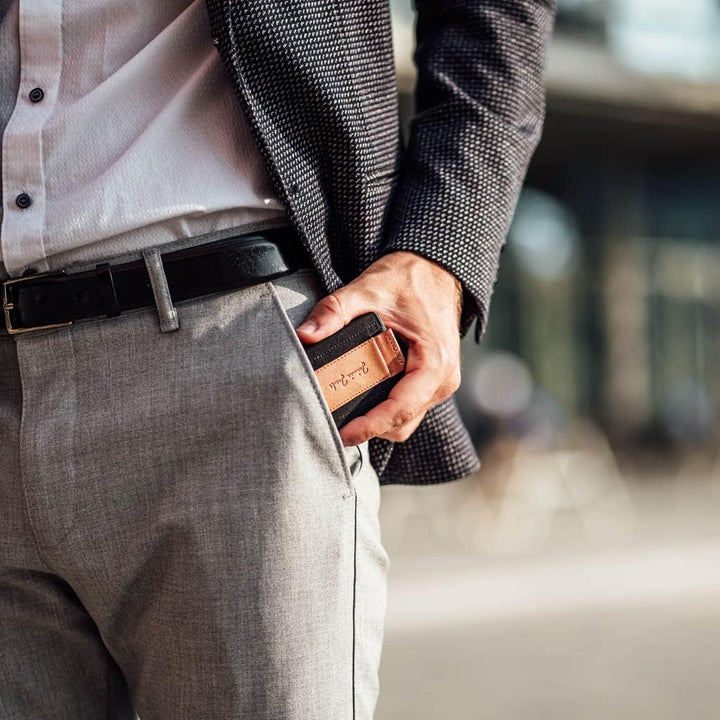 Jaimie Jacobs Nano Boy Mini Wallet, Mini Geldbörse aus Textil, Kleiner Geldbeutel, Slim Wallet mit Z