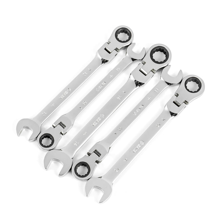 SATA ST09082, Gelenk Ratschen Ringmaulschlüssel, Gelenk Ratschen Gabelringschlüssel, 10-14 mm/70.39-