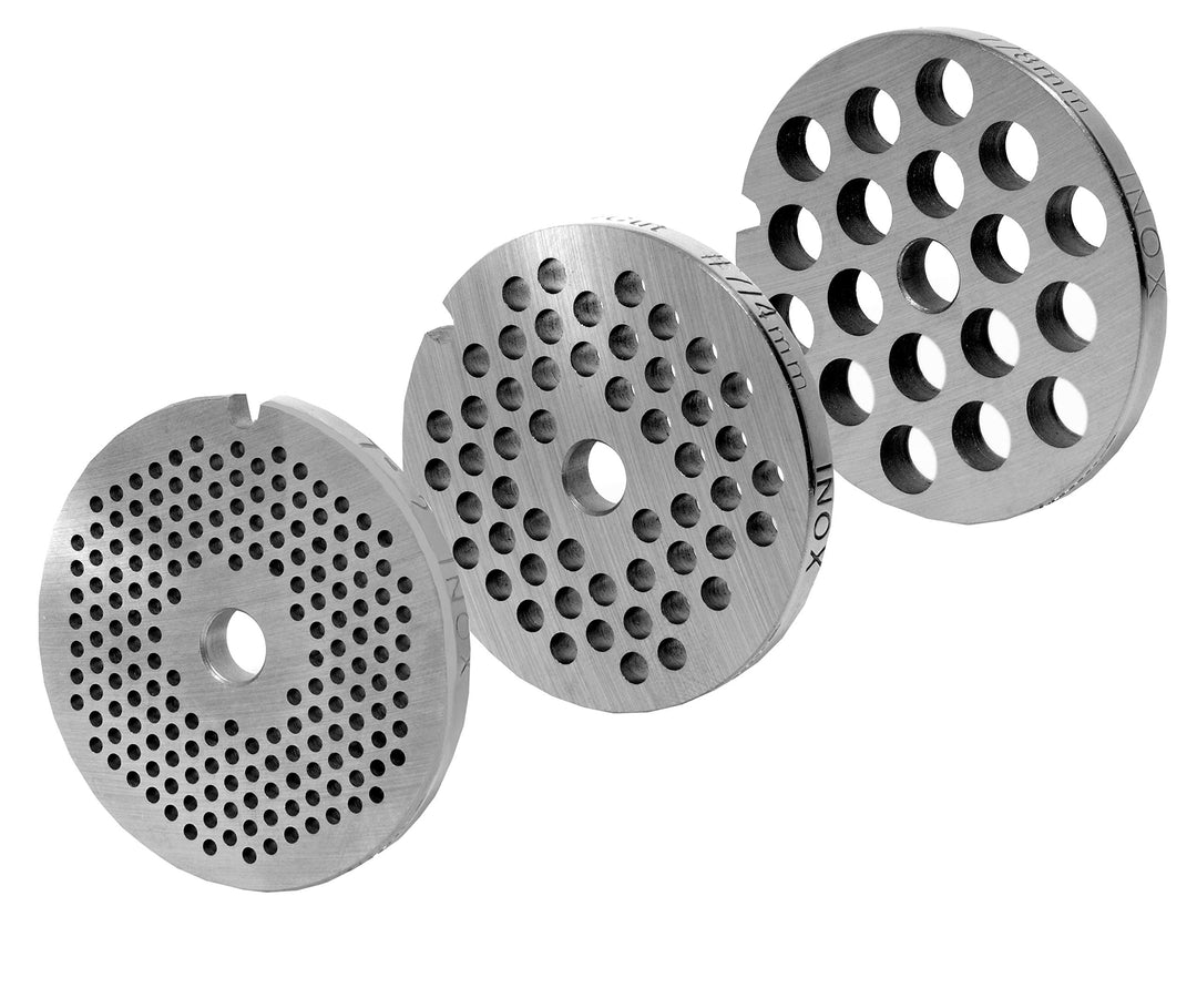 Wolfcut Lochscheibensatz Grösse 7 / 2mm + 4mm + 8mm Bohrung - kompatibel mit alle gängigen Fleischwö