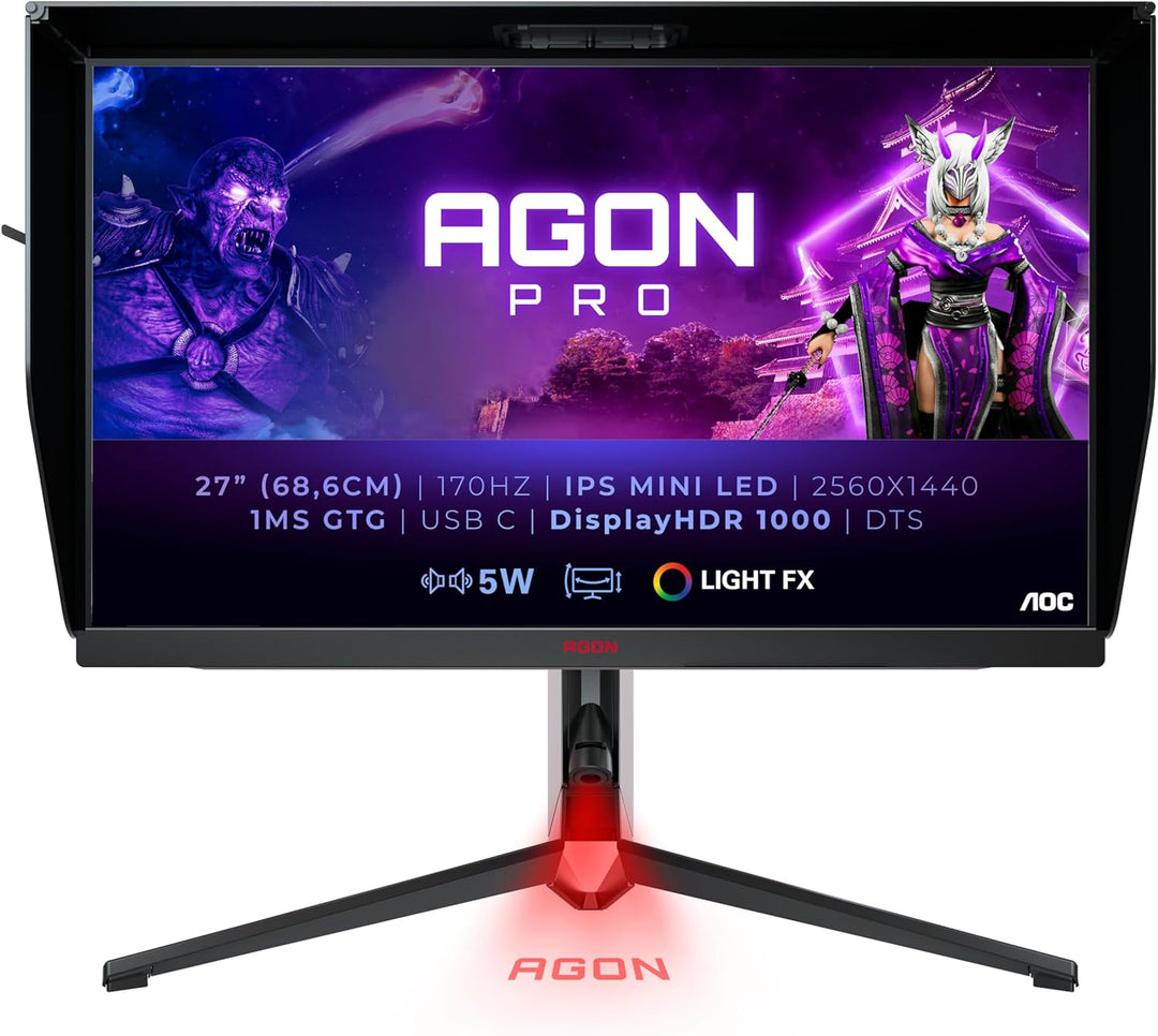 AOC Agon Pro AG274QXM - 27 Zoll QHD Gaming Monitor, 170 Hz, 1 ms, FreeSync Premium Pro, HDR1000 (256