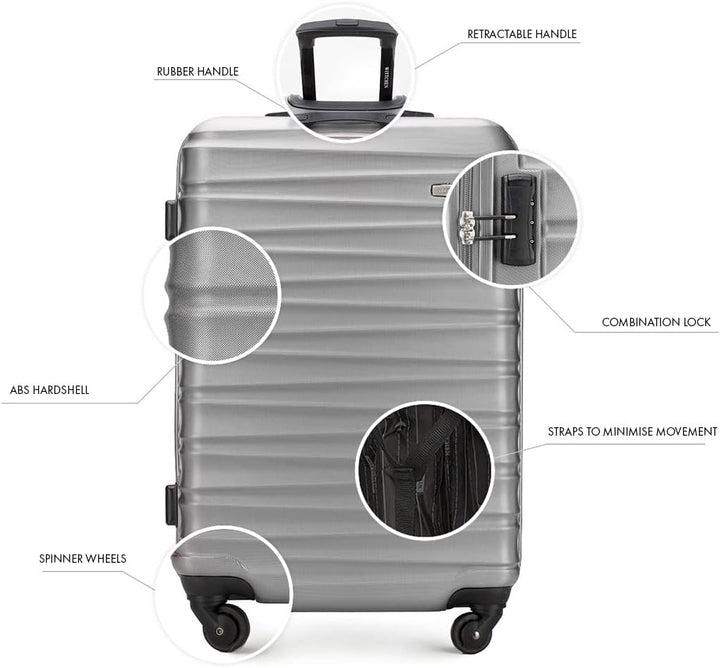 WITTCHEN Reisekoffer Handgepäck Kabinengepäck Rollkoffer Kabinenkoffer Kleiner Koffer Trolley Hartsc