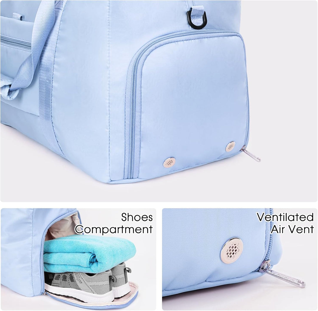 Ceneda Sporttaschen Klassische mit Schuhfach und Nassfach Tragbare Übernachtungs Wochenendtasche Rei