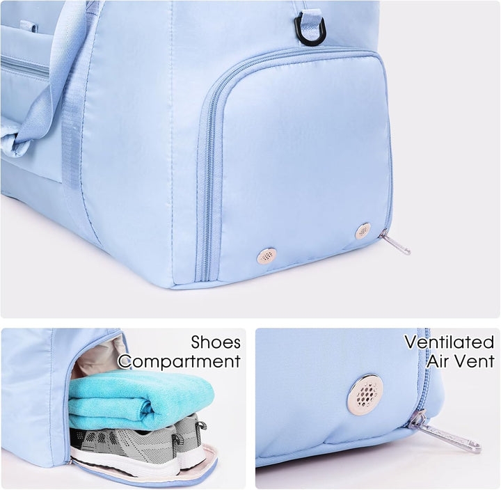 Ceneda Sporttaschen Klassische mit Schuhfach und Nassfach Tragbare Übernachtungs Wochenendtasche Rei