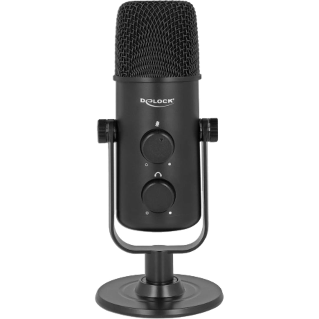 Delock Multifunktionales Doppelkapsel USB Mikrofon mit 3,5 mm Klinken