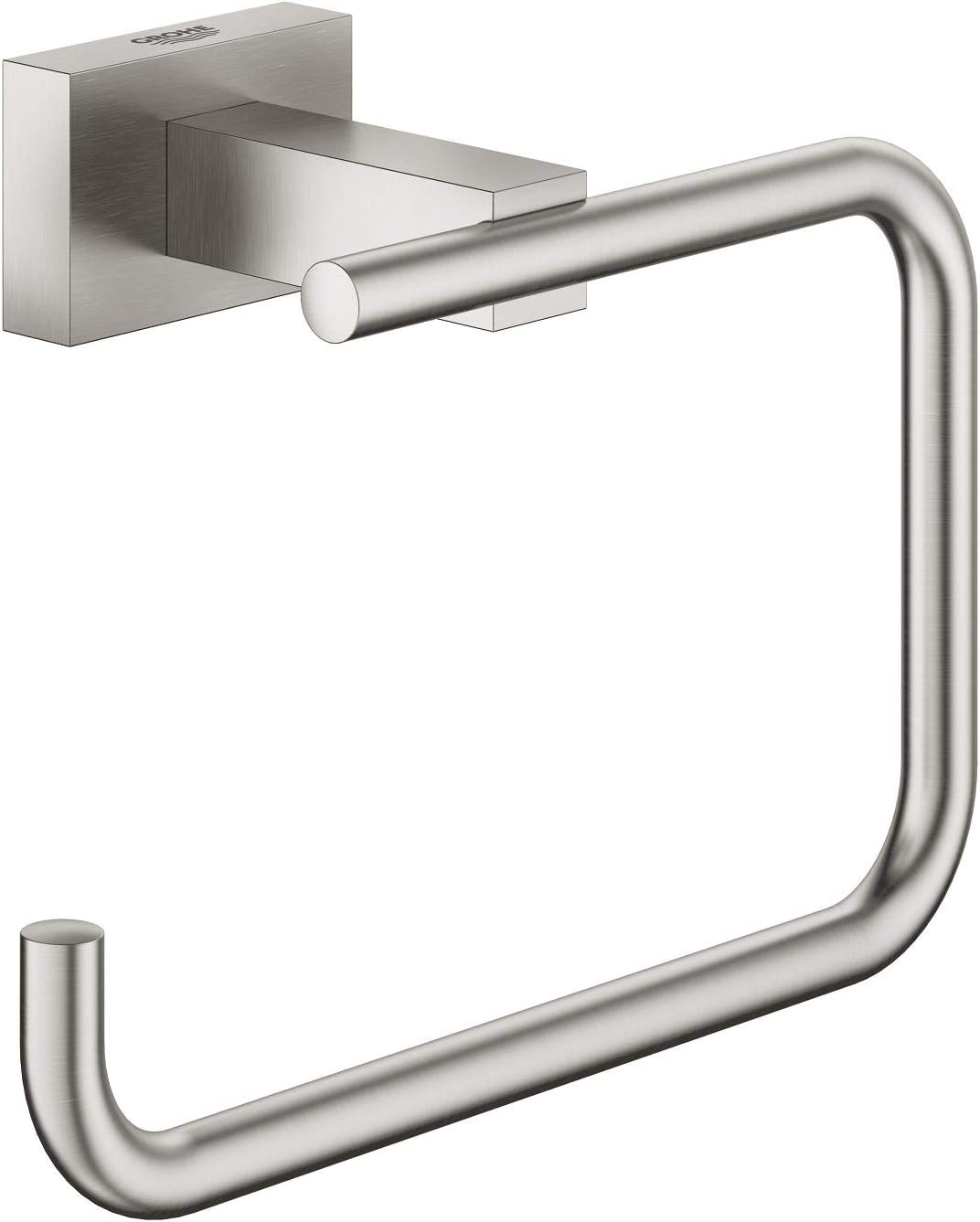 GROHE 40507DC1 Essentials Cube WC-Papierhalter, supersteel, Supersteel